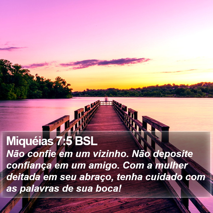 Miquéias 7:5 BSL Bible Study