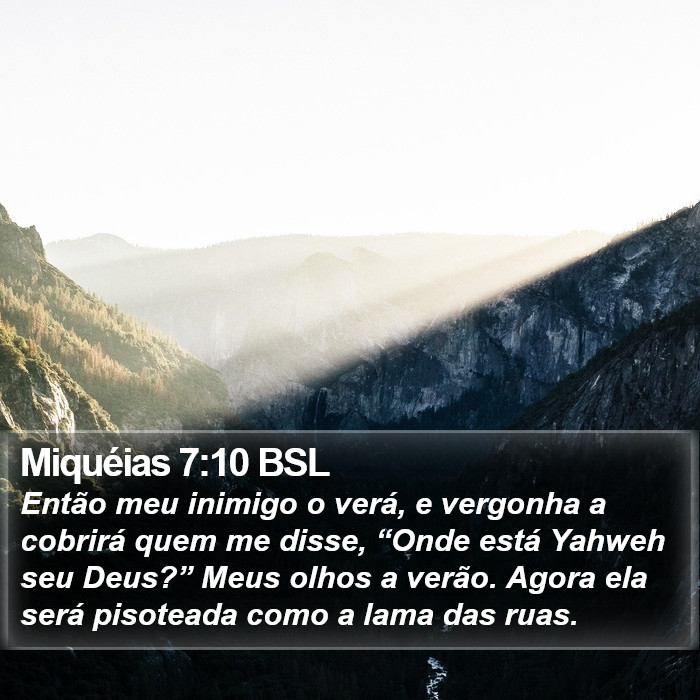 Miquéias 7:10 BSL Bible Study