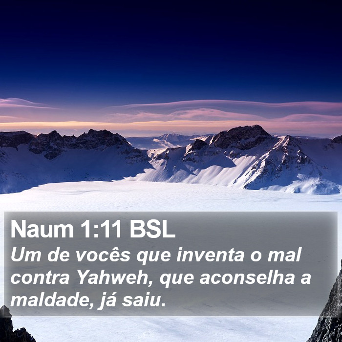 Naum 1:11 BSL Bible Study