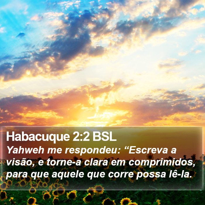 Habacuque 2:2 BSL Bible Study