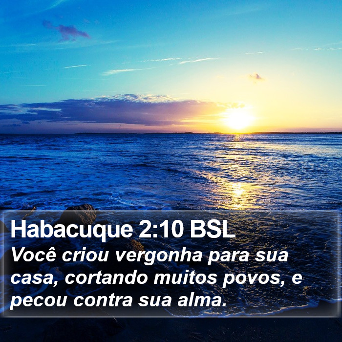 Habacuque 2:10 BSL Bible Study