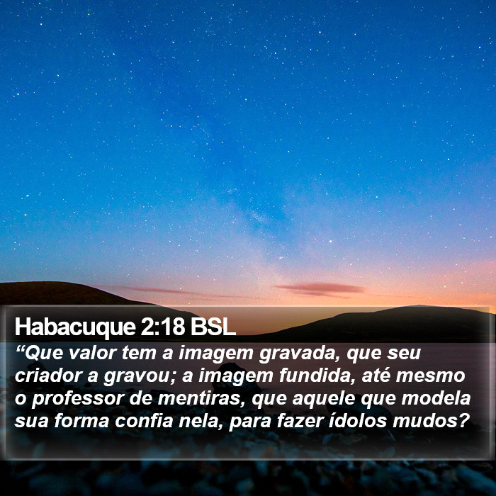 Habacuque 2:18 BSL Bible Study