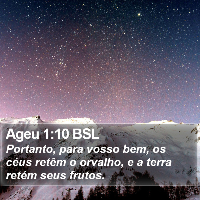 Ageu 1:10 BSL Bible Study