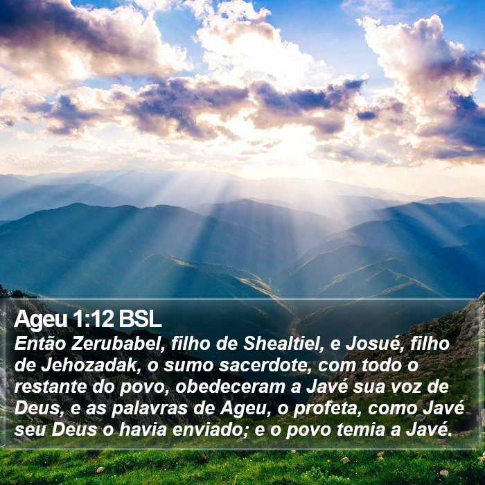 Ageu 1:12 BSL Bible Study