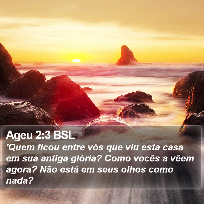 Ageu 2:3 BSL Bible Study