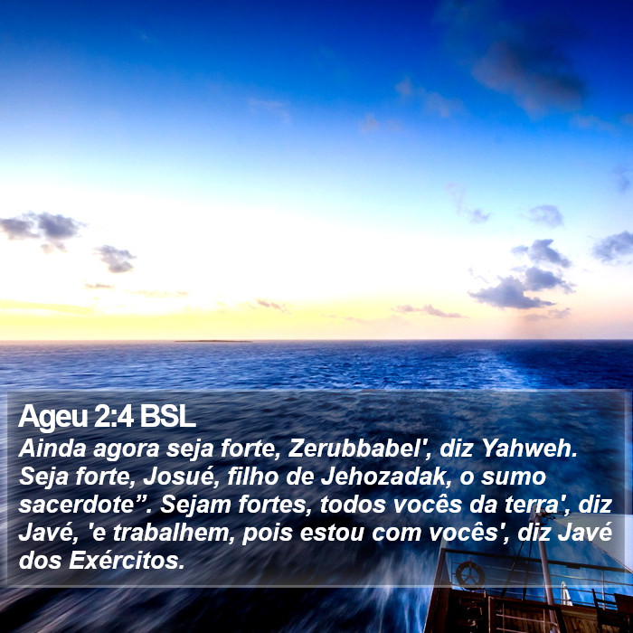 Ageu 2:4 BSL Bible Study