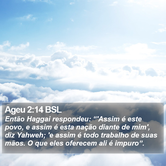Ageu 2:14 BSL Bible Study