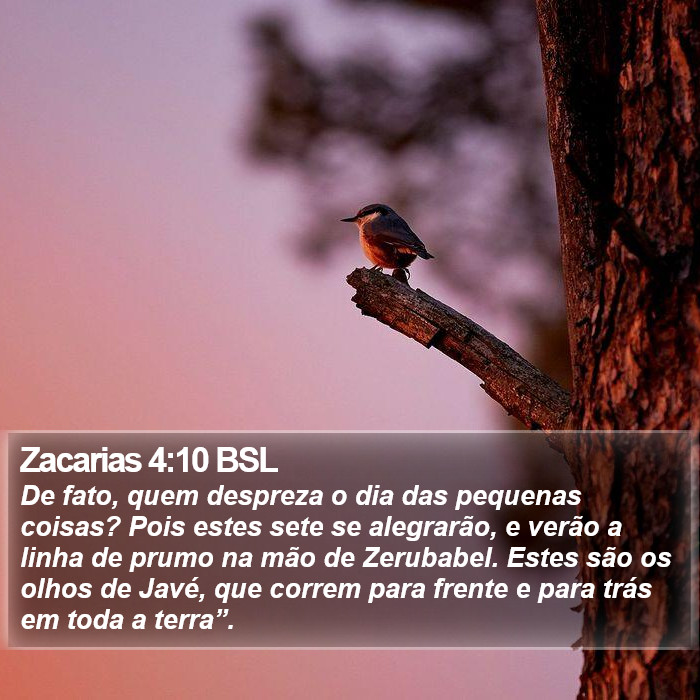 Zacarias 4:10 BSL Bible Study