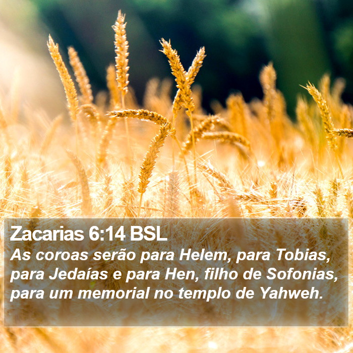 Zacarias 6:14 BSL Bible Study