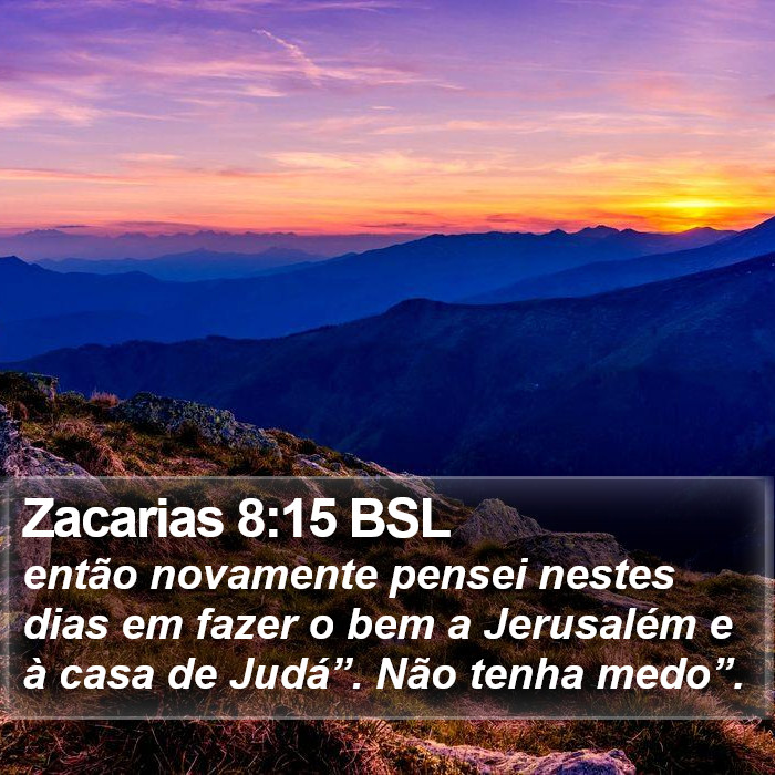 Zacarias 8:15 BSL Bible Study