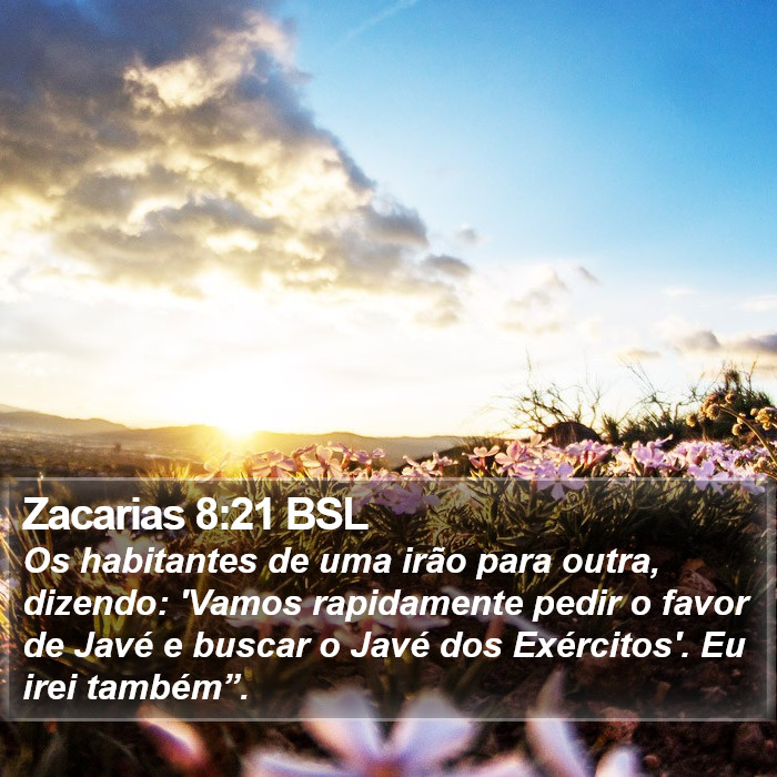 Zacarias 8:21 BSL Bible Study