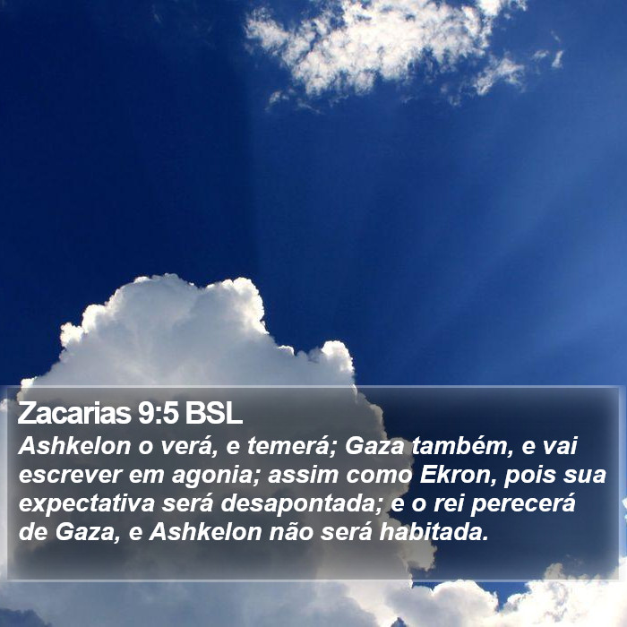Zacarias 9:5 BSL Bible Study