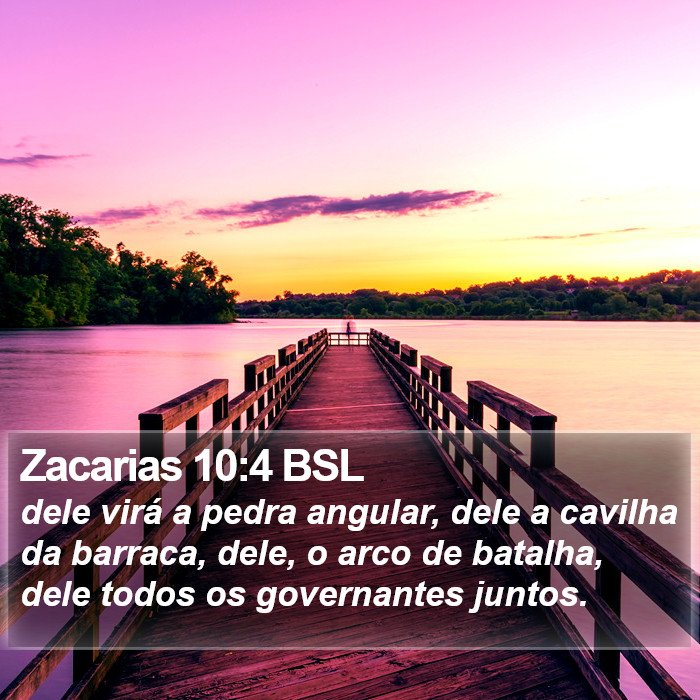 Zacarias 10:4 BSL Bible Study