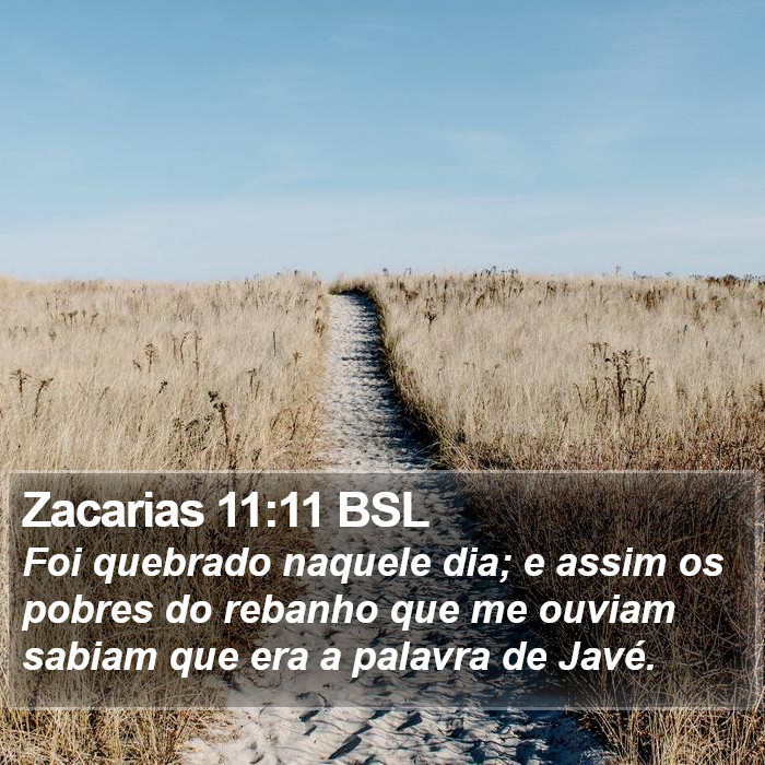 Zacarias 11:11 BSL Bible Study