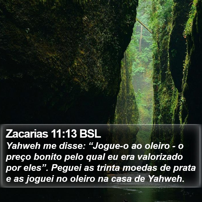 Zacarias 11:13 BSL Bible Study