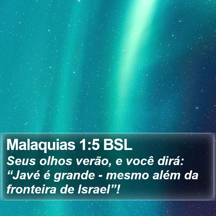 Malaquias 1:5 BSL Bible Study