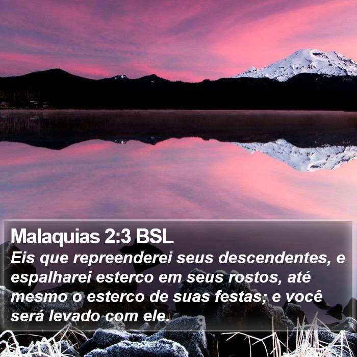 Malaquias 2:3 BSL Bible Study