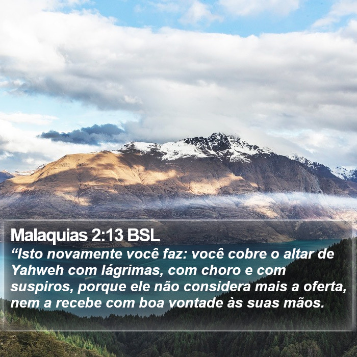 Malaquias 2:13 BSL Bible Study