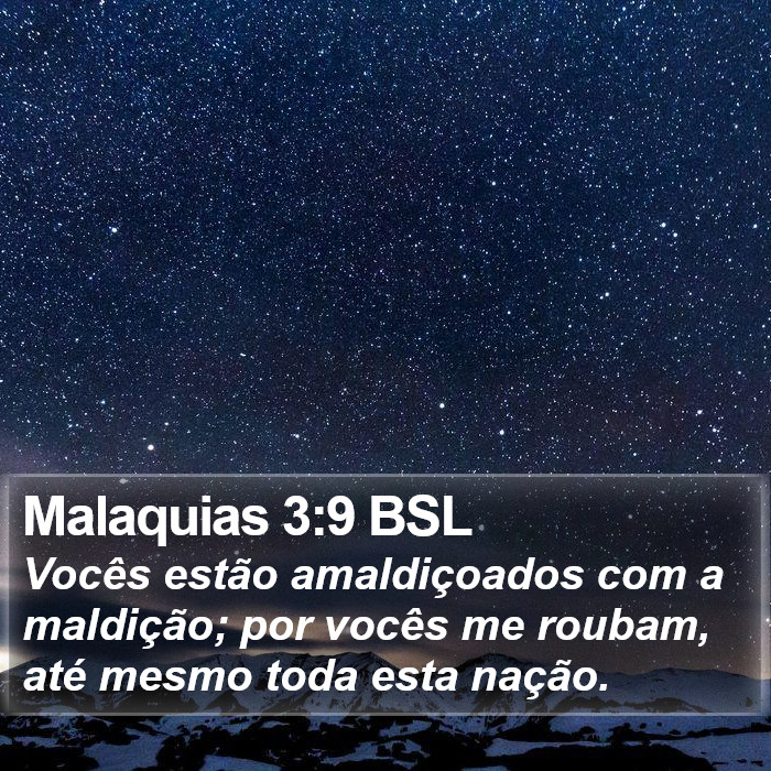 Malaquias 3:9 BSL Bible Study