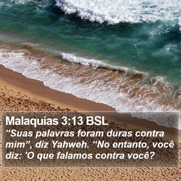 Malaquias 3:13 BSL Bible Study