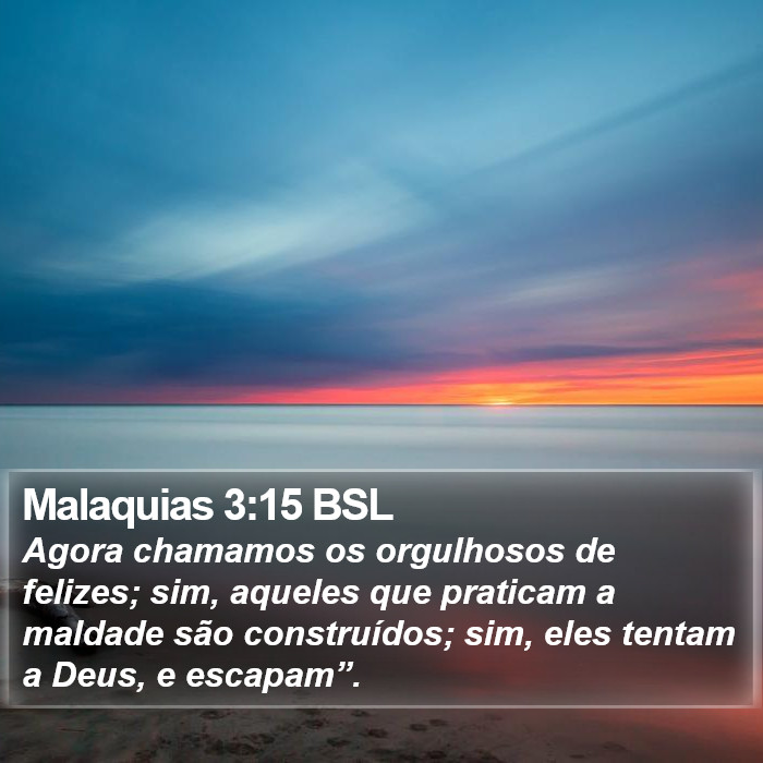 Malaquias 3:15 BSL Bible Study