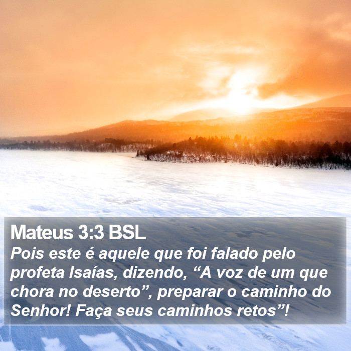 Mateus 3:3 BSL Bible Study