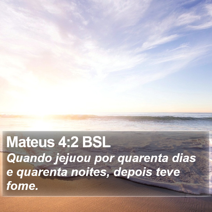 Mateus 4:2 BSL Bible Study