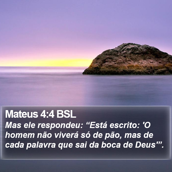 Mateus 4:4 BSL Bible Study