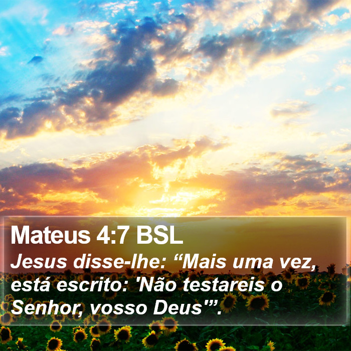 Mateus 4:7 BSL Bible Study