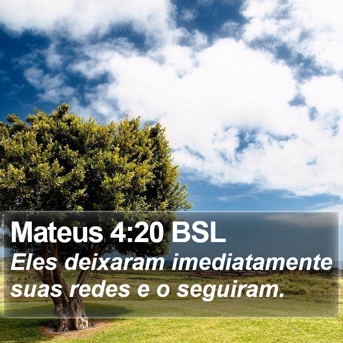 Mateus 4:20 BSL Bible Study