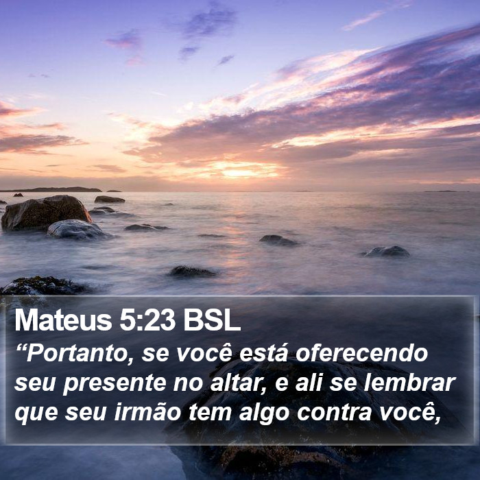 Mateus 5:23 BSL Bible Study