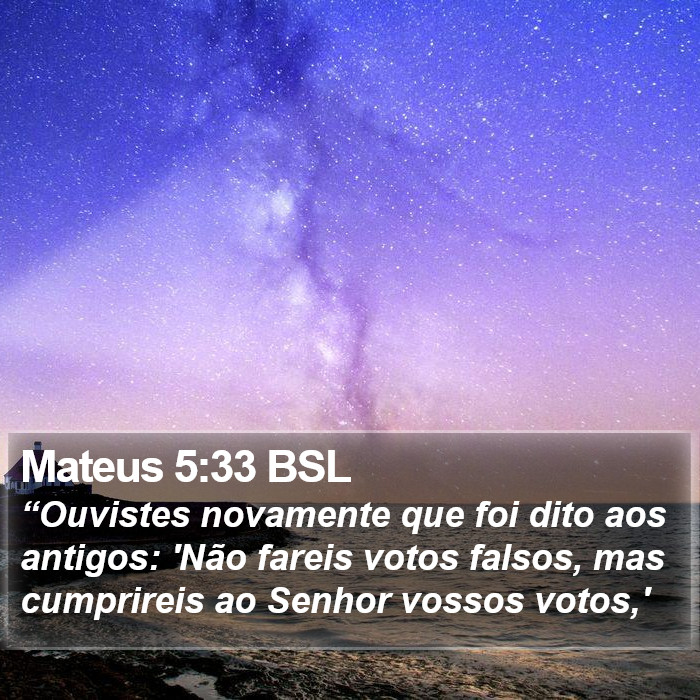 Mateus 5:33 BSL Bible Study