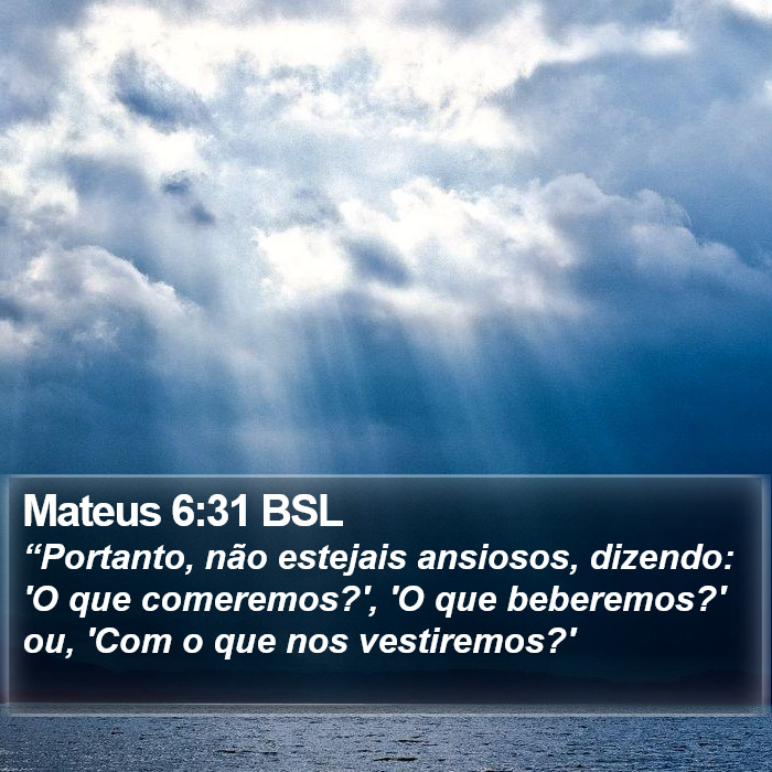 Mateus 6:31 BSL Bible Study