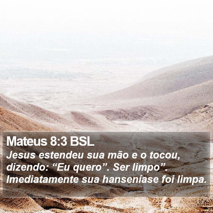 Mateus 8:3 BSL Bible Study