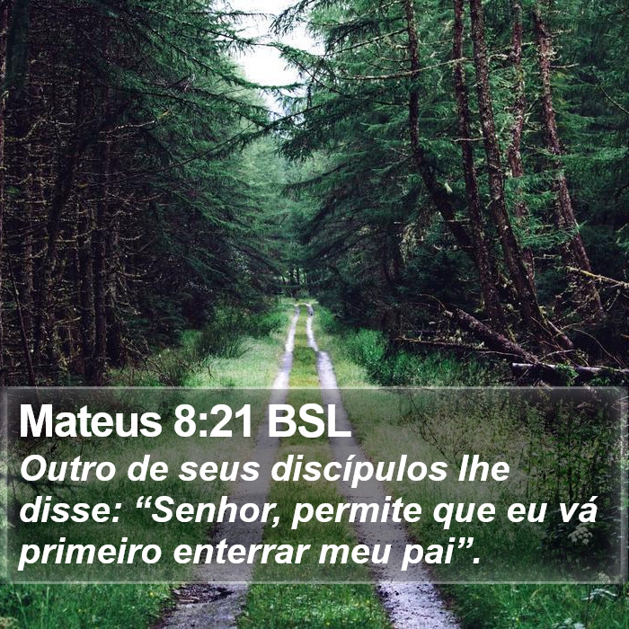 Mateus 8:21 BSL Bible Study
