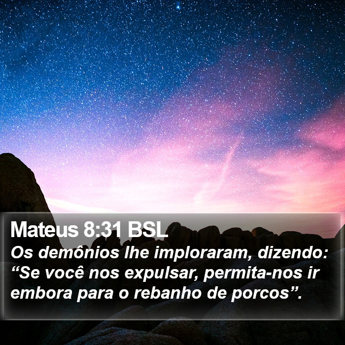 Mateus 8:31 BSL Bible Study