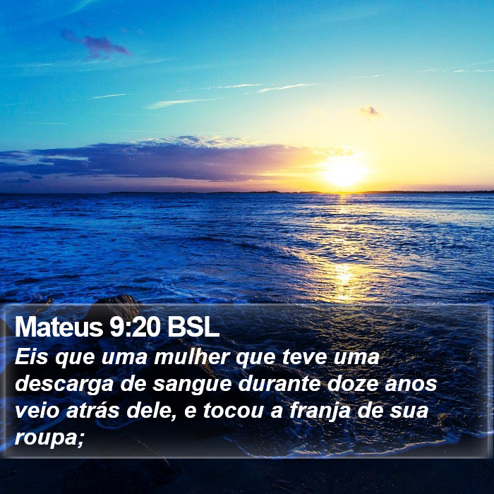 Mateus 9:20 BSL Bible Study