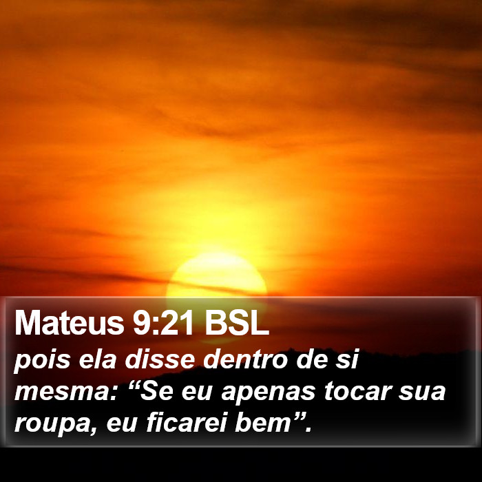 Mateus 9:21 BSL Bible Study