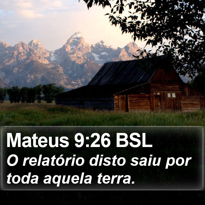 Mateus 9:26 BSL Bible Study