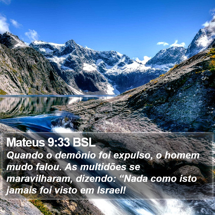 Mateus 9:33 BSL Bible Study