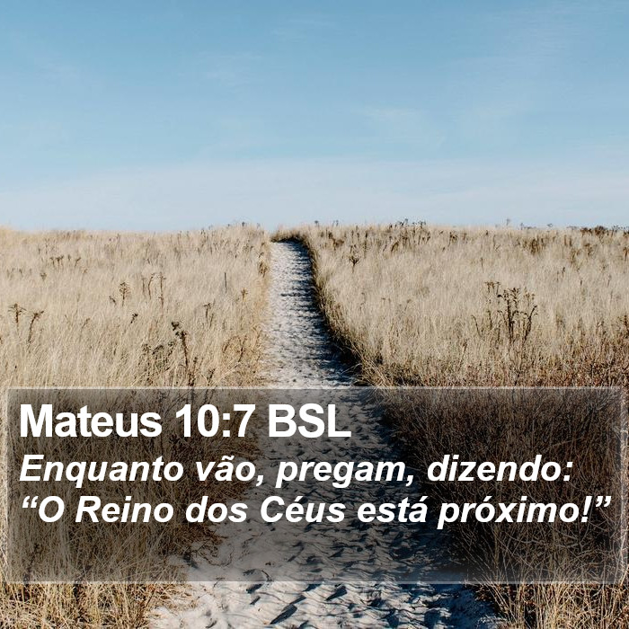 Mateus 10:7 BSL Bible Study