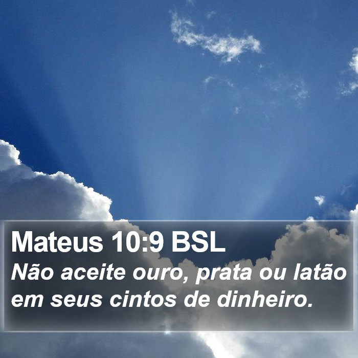 Mateus 10:9 BSL Bible Study