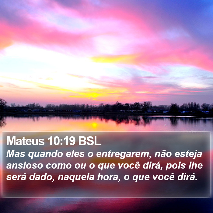 Mateus 10:19 BSL Bible Study