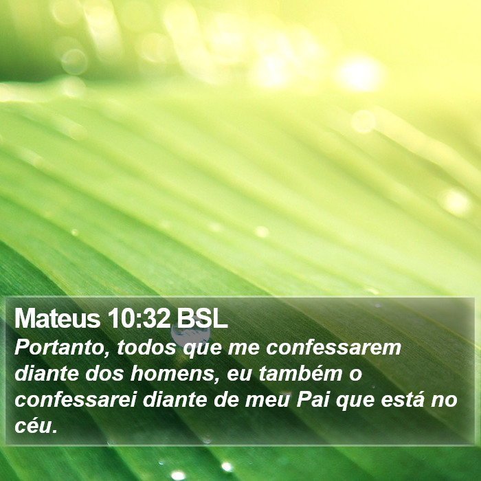 Mateus 10:32 BSL Bible Study