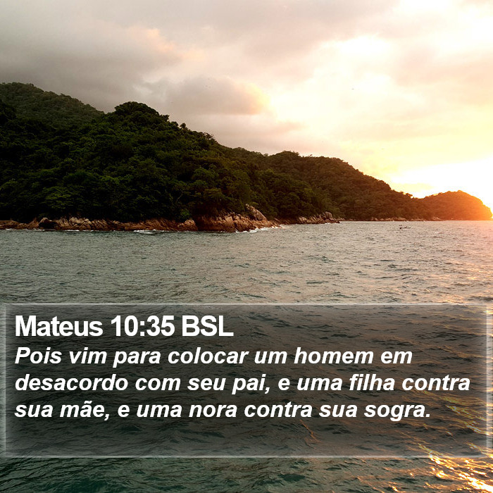 Mateus 10:35 BSL Bible Study