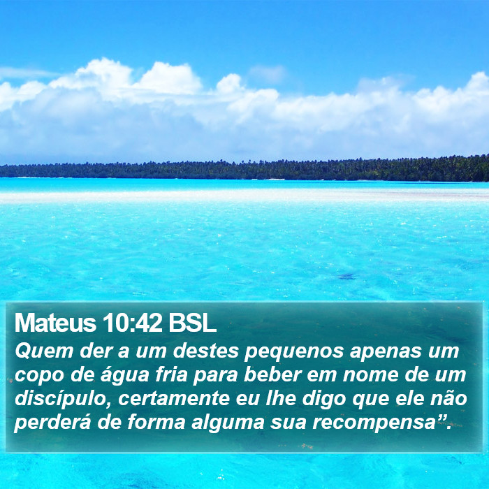 Mateus 10:42 BSL Bible Study