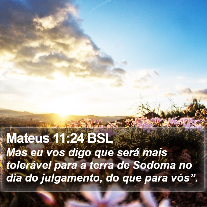 Mateus 11:24 BSL Bible Study