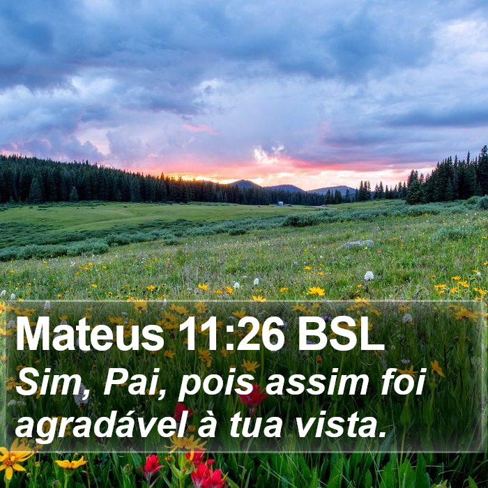 Mateus 11:26 BSL Bible Study