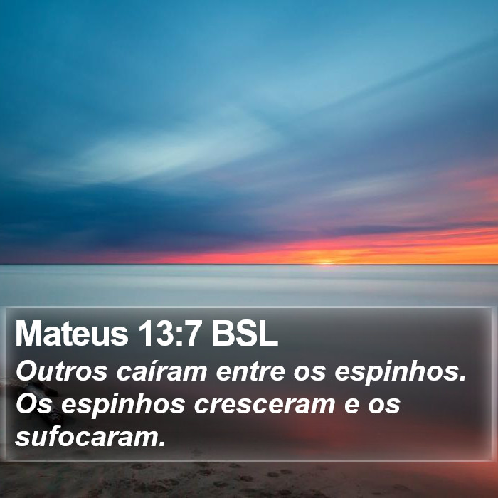 Mateus 13:7 BSL Bible Study