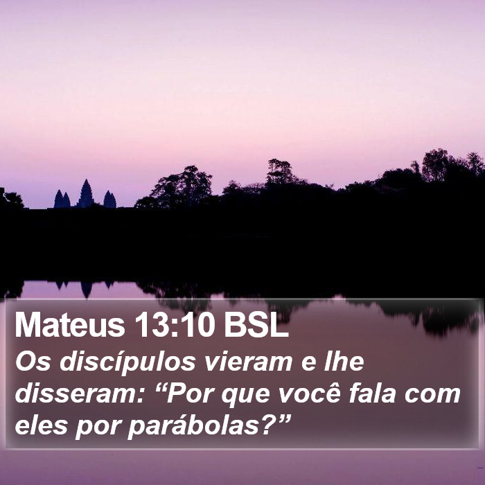 Mateus 13:10 BSL Bible Study